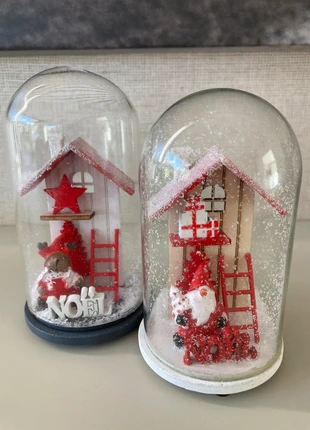 2 boules de neige Noël Atmosphera 13cm hauteur, merk: Atmosphera, staat: Nieuw zonder prijskaartje, € 6,75, € 7,79 inclusief Kopersbescherming