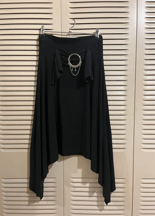 Jupe vintage asymétrique à chaîne style Y2k, merk: Vintage Dressing, staat: Heel goed, maat: S / 36 / 8, € 9,99, € 11,19 inclusief Kopersbescherming