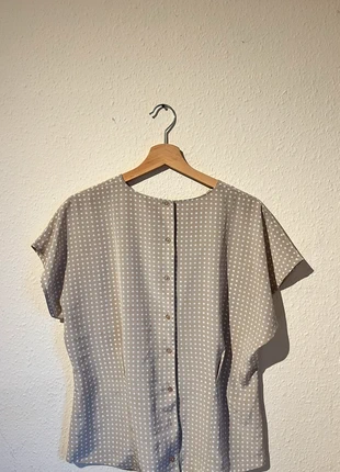 Satin shirt polka dots #vintage cream, brand: Vintage, condition: Very good, size: S / 8, £10.00, £11.20 includes Buyer Protection