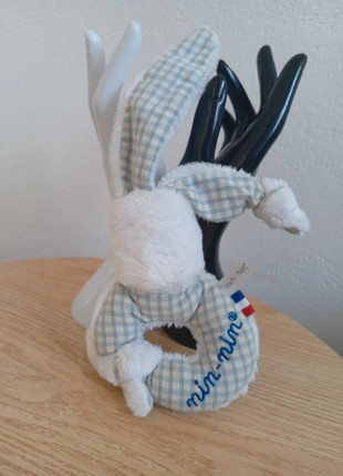 Doudou hochet lapin blanc Nin Nin France, état: Très bon état, taille: Taille unique, 8,00 €, 9,10 € Protection acheteurs (Pro) incluse