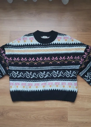 Jersey Pimpie en negro y grecas, marca: Pimkie, estado: Bueno, tamaño: M / 38 / 10, 5,00 €, 5,95 € Protección al comprador incluida