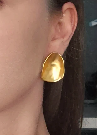 Boucles d’oreilles dorées sculpturales en argent 925, marke: Argento, zustand: Sehr gut, 18,00 €, 19,60 € beinhaltet Vinted-Käuferschutz Pro