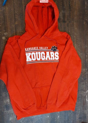 H4 Kankakee Valley Kougars college hoodie L red, marca: College, estado: Bom, tamanho: L, €6.50, €7.53 inclui Proteção do Comprador