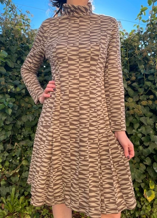 Robe à motifs / manches longues vintage col montant /y2k, brand: Vintage Dressing, condition: Very good, size: M / 38 / 10, €8.00, €9.10 includes Buyer Protection Pro