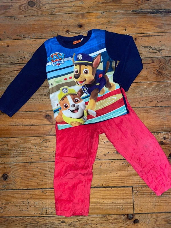 Pyjama deux pièces velours hiver pat patrouille 92/98cm - 2/3ans