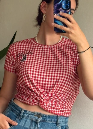 Red&White checked Jennifer Crop Top, marque: Jennifer, état: Très bon état, taille: S / 36 / 8, 2,00 €, 2,80 € Protection acheteurs incluse