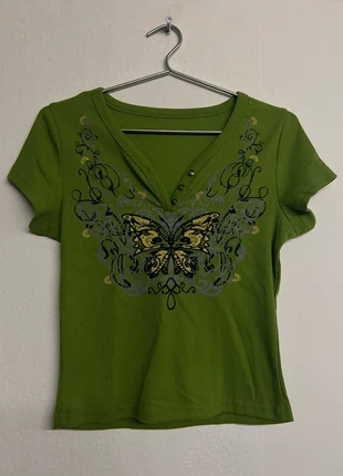 Green Tshirt Fairycore M/L, marke: fairycore, zustand: Sehr gut, größe: L / 40 / 12, 5,00 €, 5,95 € inklusive Vinted-Käuferschutz
