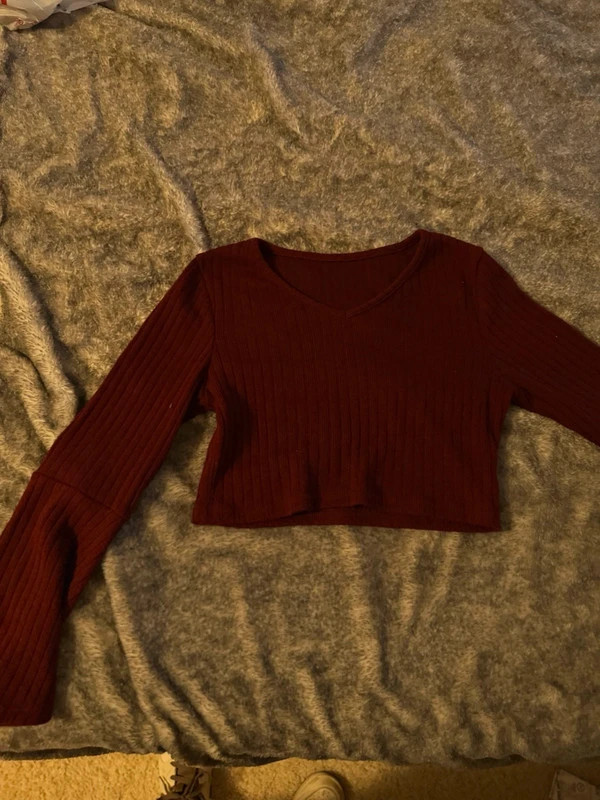 Cropped Red Sweater 2