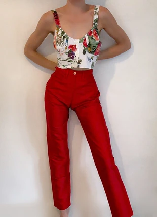 Pantalon rouge soie kenzo vintage, brand: Kenzo, condition: New without tags, size: XS / 34 / 6, €40.00, €42.70 includes Buyer Protection