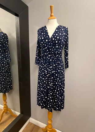 Phase eight navy top polka dot dress