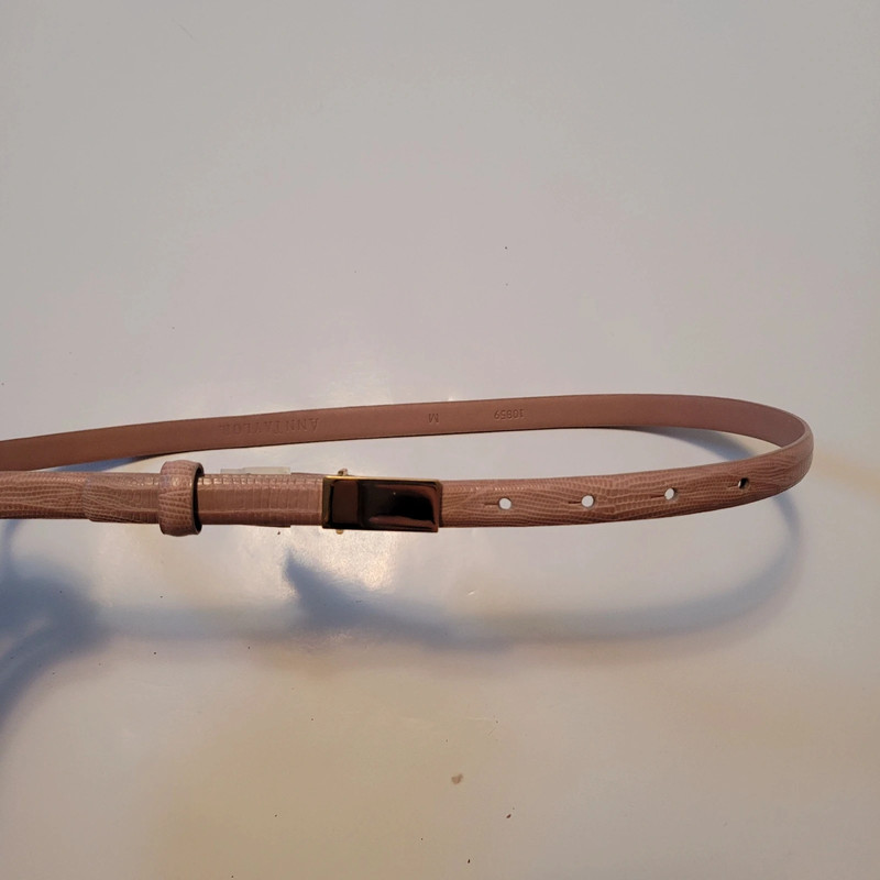 Pink genuine leather belt 2