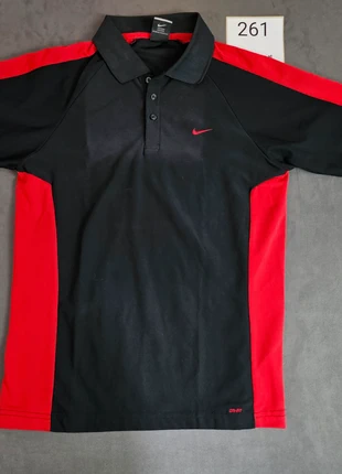 Nike Dri-Fit Polo Shirt M Schwarz Rot Herren Sportshirt | 261, marke: Nike, zustand: Sehr gut, größe: M, 13,00 €, 14,35 € inklusive Vinted-Käuferschutz