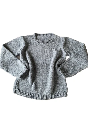Pull tricoté à la main bleu gris, marke: Fait Main, zustand: Neu, größe: M / 38 / 10, 32,00 €, 34,30 € inklusive Vinted-Käuferschutz