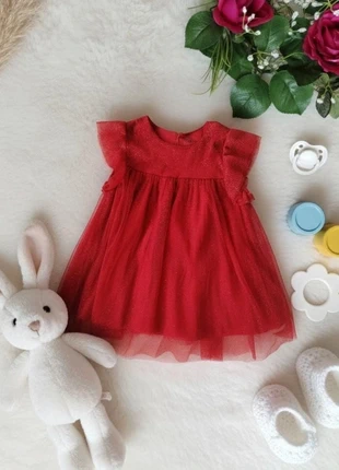 Robe de Fête 12 mois rouge pailleté - TEX Baby, brand: TEX, condizioni: Ottime, taglia: 12-18 mesi / 80 cm, €6.00, €7.00 include la Protezione acquisti