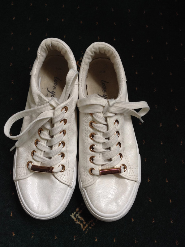 White New Look Pumps Trainers Size 3 Euro 36 Sadly - Vinted
