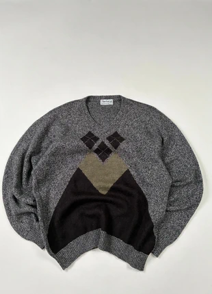 Pull col en V vintage à motif losange made in France danhervé, marque: Vintage Dressing, état: Très bon état, taille: L, 21,00 €, 22,75 € Protection acheteurs (Pro) incluse