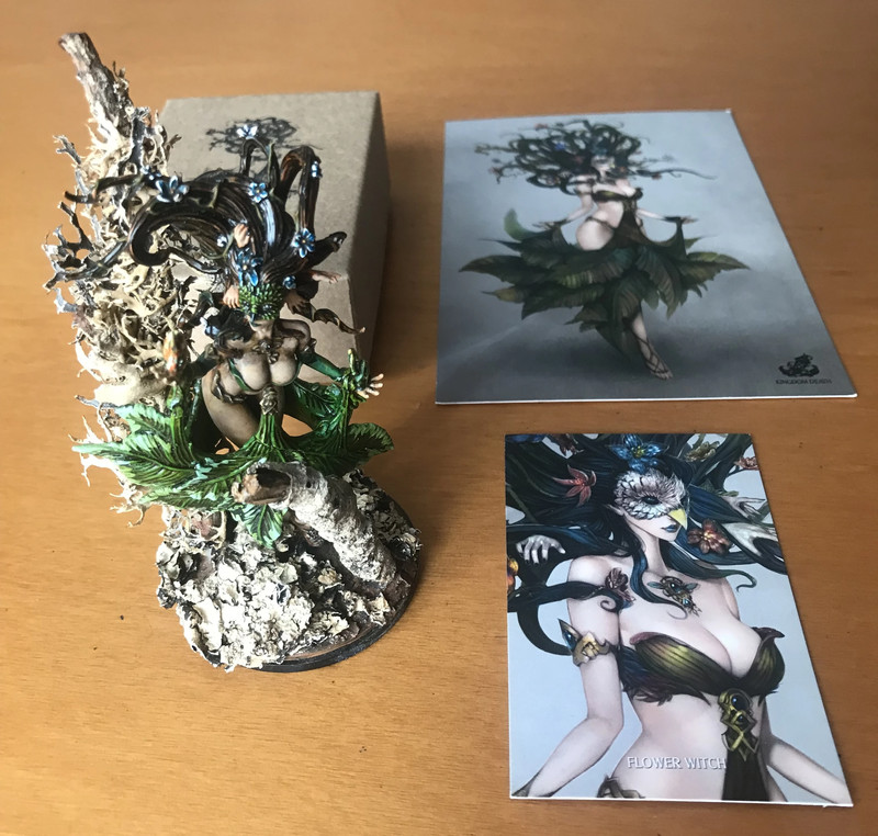 Kingdom Death: Monster Flower Witch - Encore Edition - Painted miniature with props - Complete 1