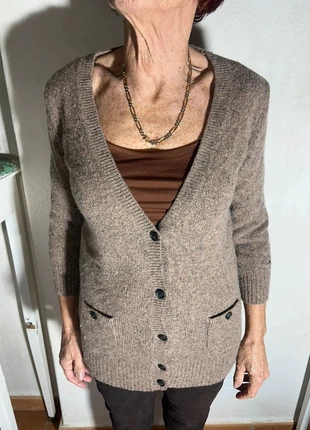 Cardigan Tommy Hilfiger Beige Marron- Logo- taille S- femme, marque: Tommy Hilfiger, état: Très bon état, taille: S / 36 / 8, 16,90 €, 18,45 € Protection acheteurs incluse