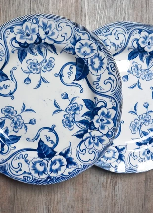 2 assiettes plates bleu Flora - Creil et Montereau, merk: Creil et montereau, staat: Goed, € 15,00, € 16,45 inclusief Kopersbescherming