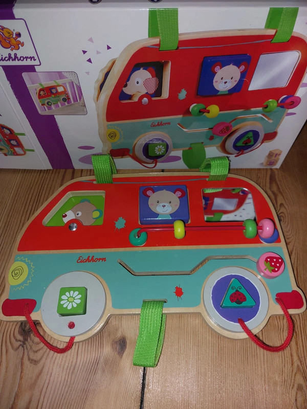 👑Eichhorn👑 unisex wood table car bus