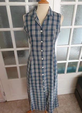 Robe longue sans manches chistera carreaux vitrage yk2, marque: Chistera, état: Très bon état, taille: M / 38 / 10, 23,00 €, 24,85 € Protection acheteurs incluse