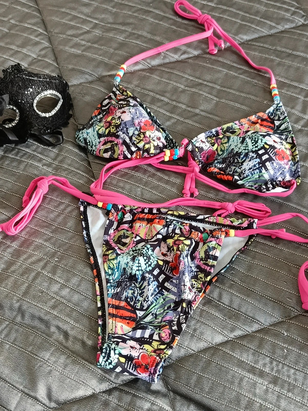 Bikini floral com missangas M 2