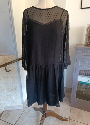 Robe noir plumetis dentelle Stella Forest taille 40., merk: Stella Forest, staat: Goed, maat: L / 40 / 12, € 12,00, € 13,30 inclusief Kopersbescherming