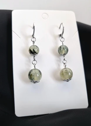 Boucles d'oreilles pierres naturelles Préhnite, marca: lithotherapie, estado: Novo sem etiquetas, €14.90, €16.35 inclui Proteção do Comprador