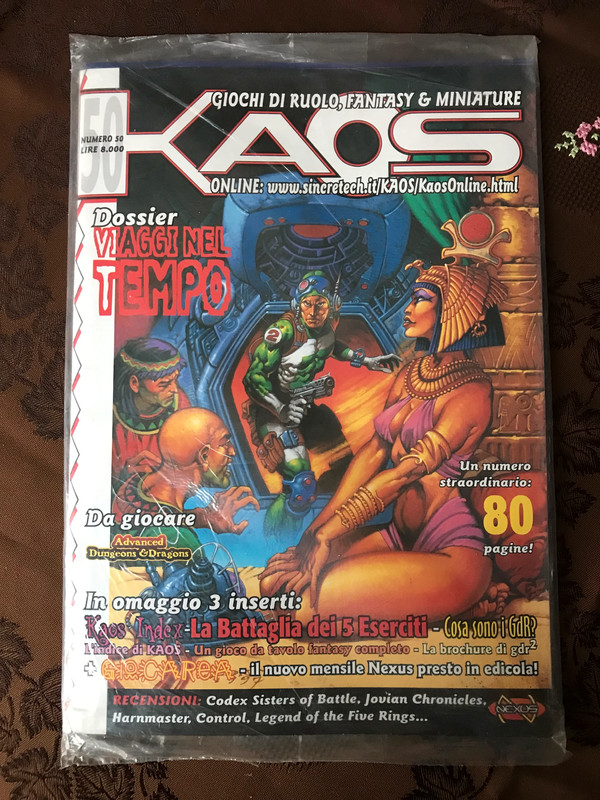 Kaos n. 50 - Novembre 1997 - Nexus - con gioco La Battaglia dei Cinque Eserciti 2