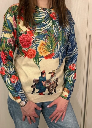 Maglione leggero donna stile vintage retrò Frida Khalo Van Gogh M, marca: Vintage Dressing, estado: Muito bom, tamanho: M / 38 / 10, €25.00, €26.95 inclui Proteção do Comprador