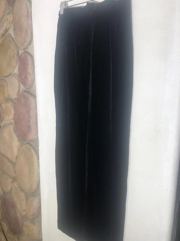 Vintage Long Skirt Velvet Maxi In Black 4