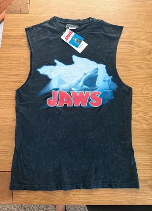 Canotta Jaws nera bershka, brand: JAWS, condizioni: Nuovo con cartellino, taglia: S, €12.00, €13.30 include la Protezione acquisti