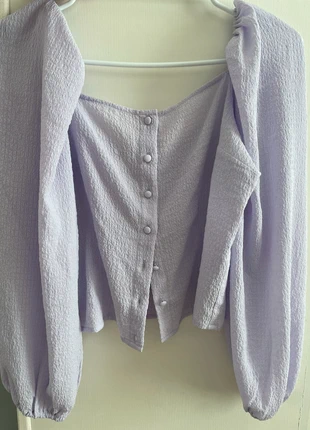 Blouse Monki Lilas Off-shoulders, marke: Monki, zustand: Sehr gut, größe: L / 40 / 12, 3,00 €, 3,85 € inklusive Vinted-Käuferschutz