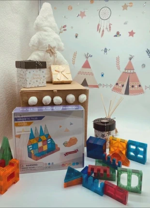 Blocs éducatifs de construction magnétiques - 100 pièces neuves, marca: Noël, estado: Muito bom, tamanho: Tamanho único, €41.99, €44.79 inclui Proteção do Comprador