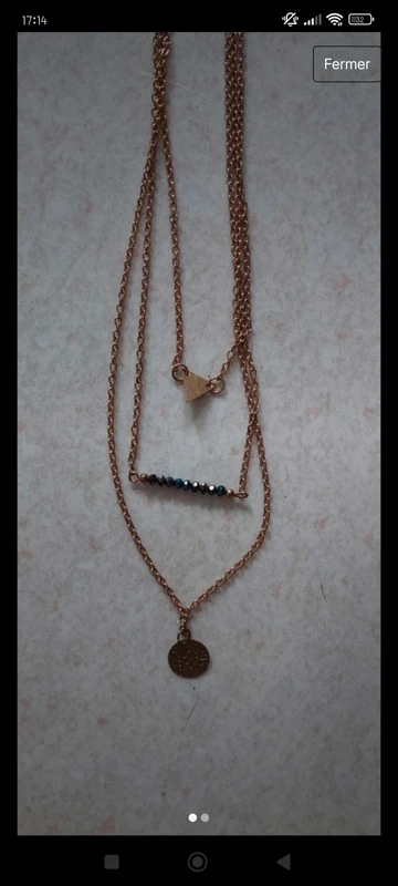 Collier 3 rangs - photo numéro 3