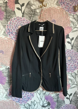Airfield heel mooie blazer zwart met goud maat 46, merk: Airfield, staat: Heel goed, maat: XXXL / 46 / 18, € 59,00, € 62,65 inclusief Kopersbescherming Pro