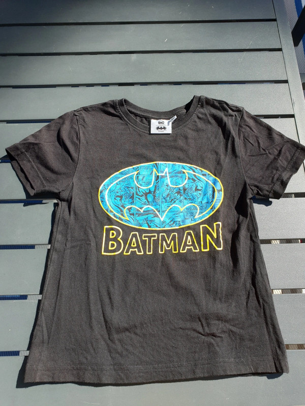 T-shirt noir Batman DC 6/7ans 1