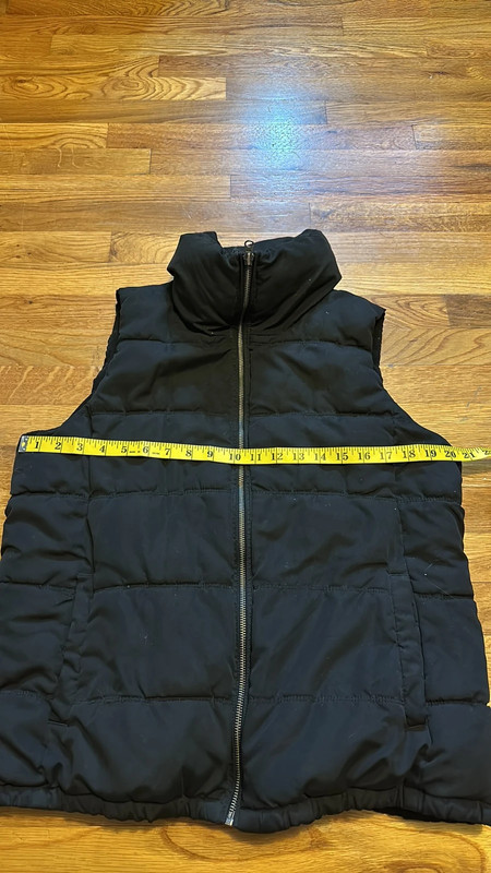 Old Navy Black Full Zip Puffer Vest Size Large 4