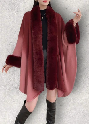 Manteau d'hiver avec fausse fourrure - Taille unique - Couleur : Rouge, brand: Boutique Parisienne, condition: New without tags, size: One size, €50.00, €53.20 includes Buyer Protection