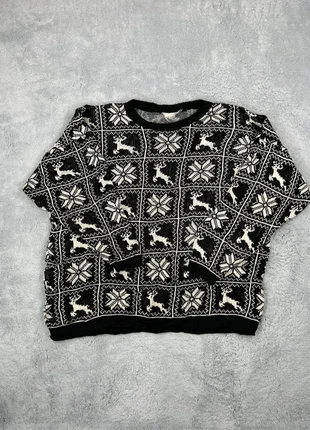 Pull Vintage Oversize M Laine Motif Hiver Rétro / Vintage Oversized Sweater M Pattern Retro 00016, brand: Vintage Dressing, condizioni: Buone, taglia: M, €13.00, €14.35 include la Protezione acquisti Pro