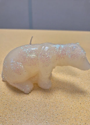 Bougie pailletée nacrée enforme d'ours polaire, marque: Nacrée, état: Neuf sans étiquette, 5,00 €, 5,95 € Protection acheteurs incluse