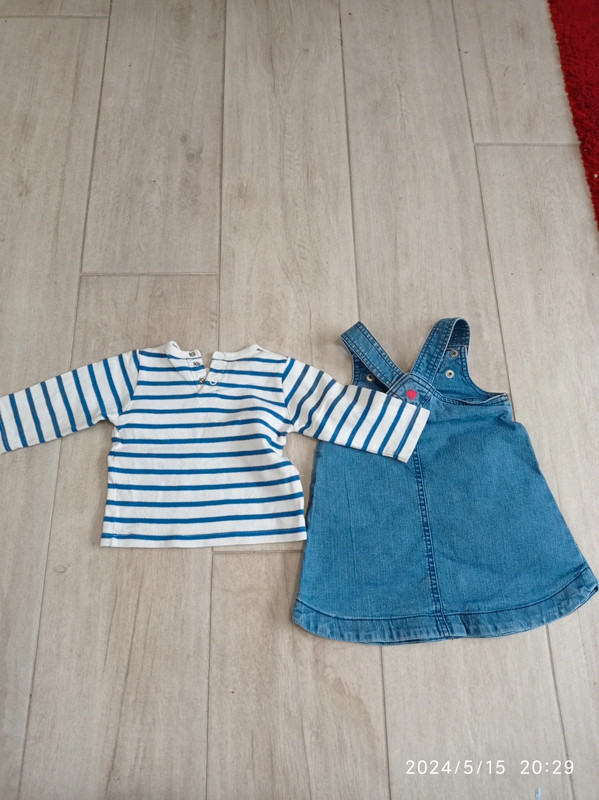 Lot robe pull du pareil au même et petit bateau marin 12 mois 2