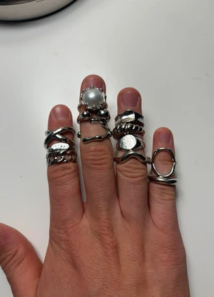 Y2K Chrome Hearts Style 12 Ring Set – Gothic Streetwear Silver, marque: y2k, état: Très bon état, taille: 17,3 mm, 11,95 €, 13,25 € Protection acheteurs incluse