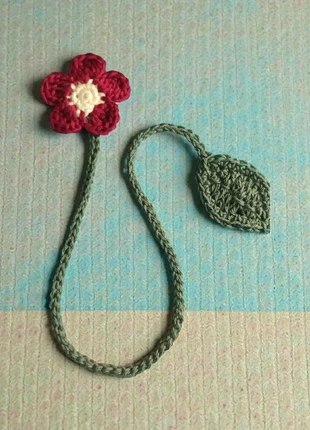 Marque Page Fleur 2 - 5 pétales Burdeos, merk: Fait Main, staat: Nieuw zonder prijskaartje, € 3,00, € 3,85 inclusief Kopersbescherming