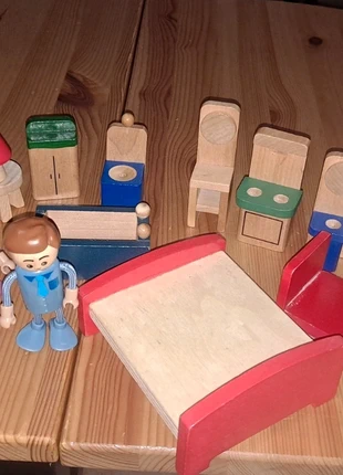 Lot jouet en bois (Personnages et chambre), marque: Playtive, état: Très bon état, taille: Taille unique, 9,90 €, 11,10 € Protection acheteurs incluse