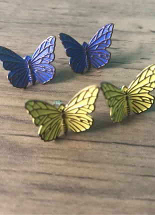 vlinder oorbellen, staat: Heel goed, € 2,00, € 2,80 inclusief Kopersbescherming