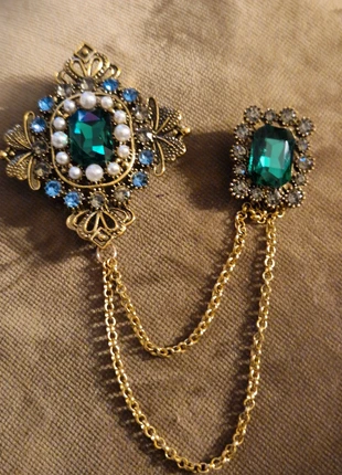 Gothic Victorian Steampunk Vintage Decensian antique style double brooch, brand: unknown, condition: New with tags, £5.00, £5.95 includes Buyer Protection