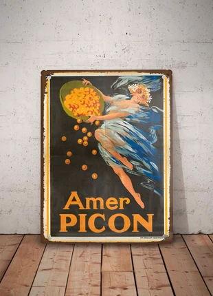 Plaque métal vintage Picon Amer, marca: Picon, estado: Novo sem etiquetas, €19.90, €21.60 inclui Proteção do Comprador Pro