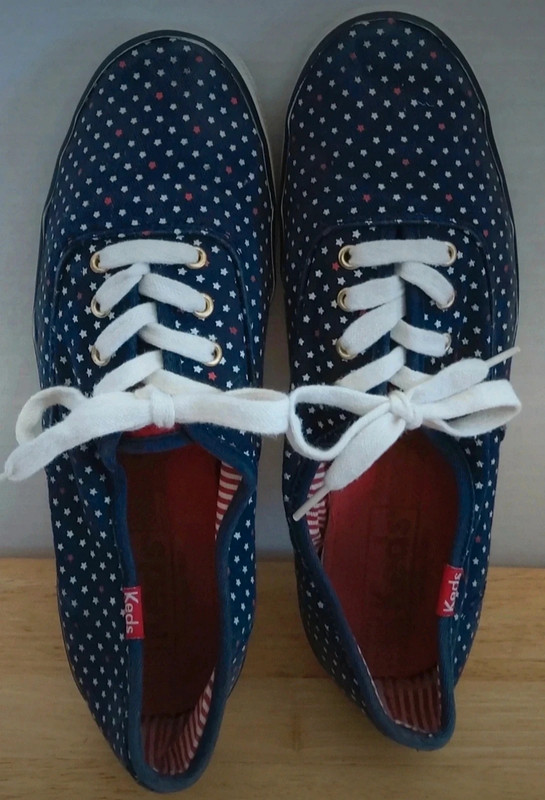 Keds patriotic stars lace-up tennis size 6 1