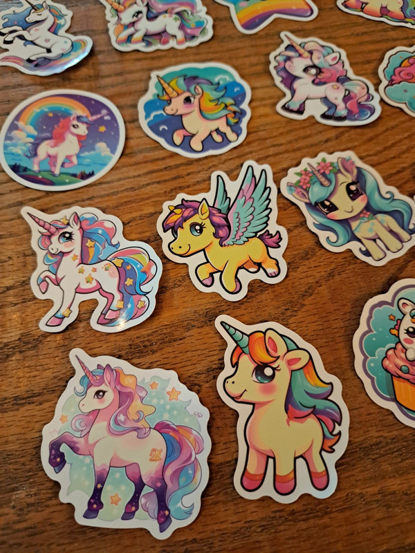 set of cute unicorn stickers 4